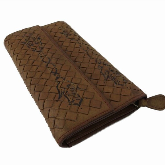 BOTTEGA VENETA Long Wallet Intrecciato Leather Authentic USED - Picture 2 of 10